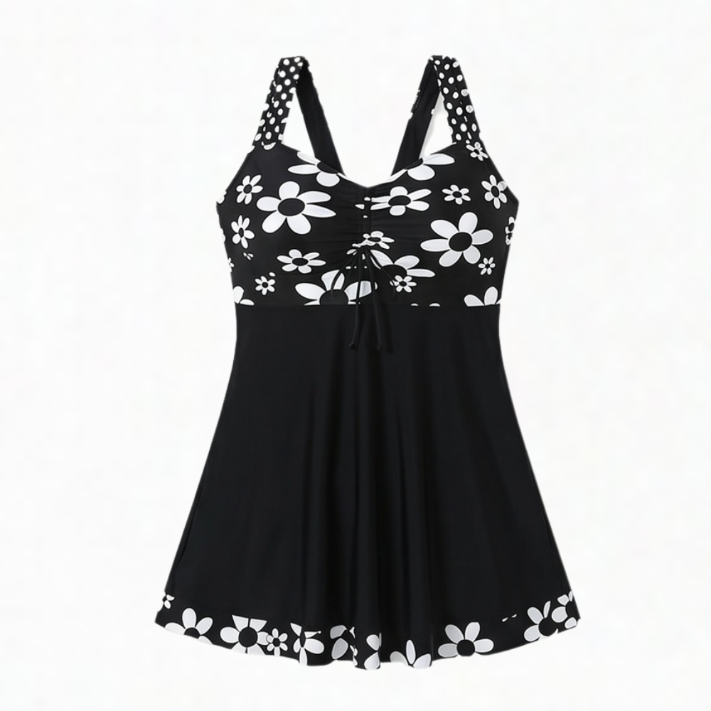 Marenza™ – Halter Swimdress with Flowy A-Line Skirt