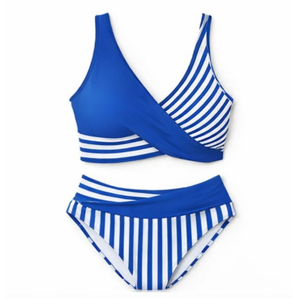 Bikiny s vysokým pasem a zavinovacím lemem