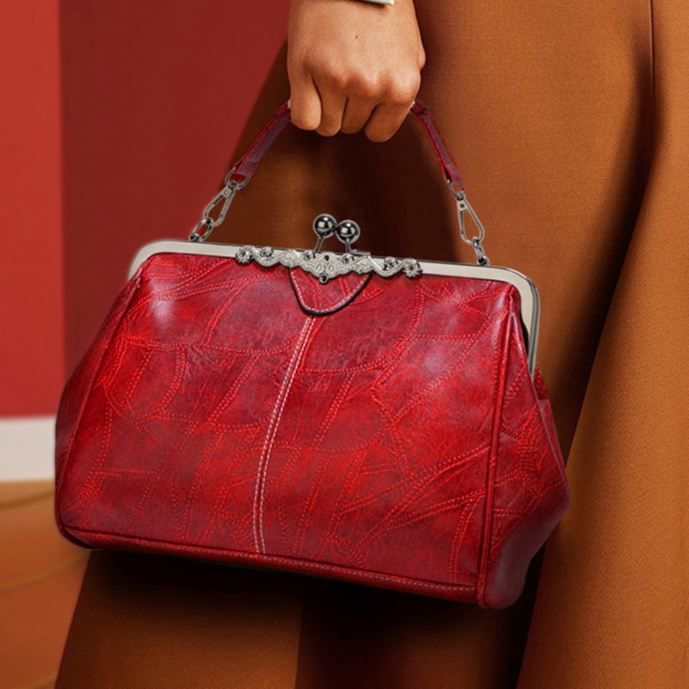 Celeste™ | Vintage Kiss-Lock Shoulder Bag