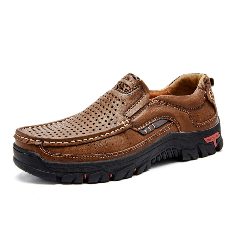 🔥LAST DAY 70% OFF🔥Mens Non-slip Walking Shoes Leather Lightweight Breathable Casual Loafers