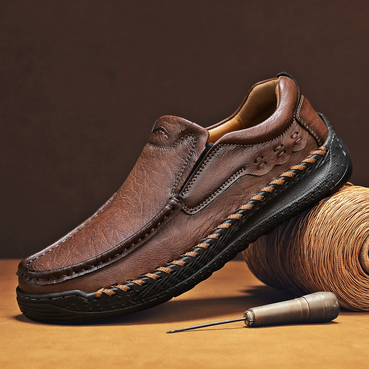 ⏰Last Day! 45% OFF 🔥Maivage®Men’s Cowhide Slip-On Loafers – Handcrafted with Arch Support