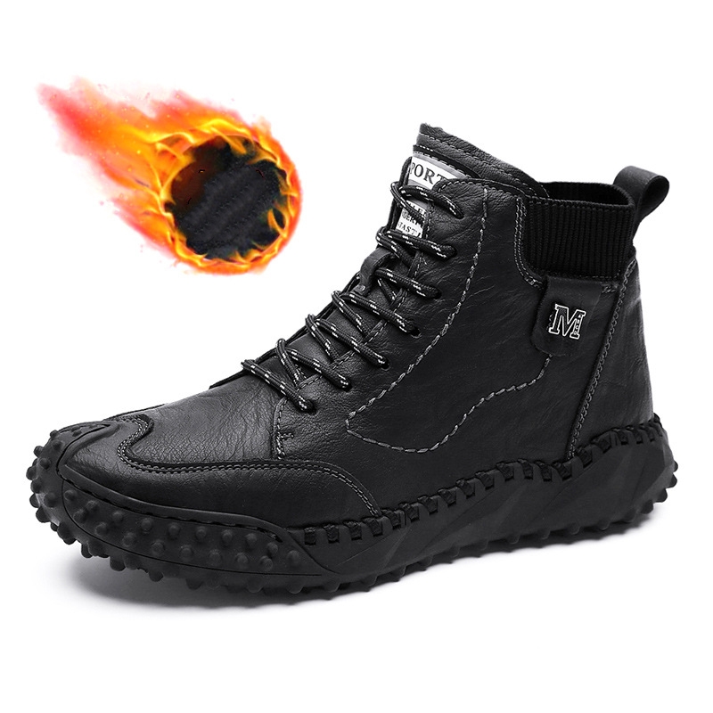 Men's Genuine Leather Comfortable Hand Stitching Outdoor Ankle Boots