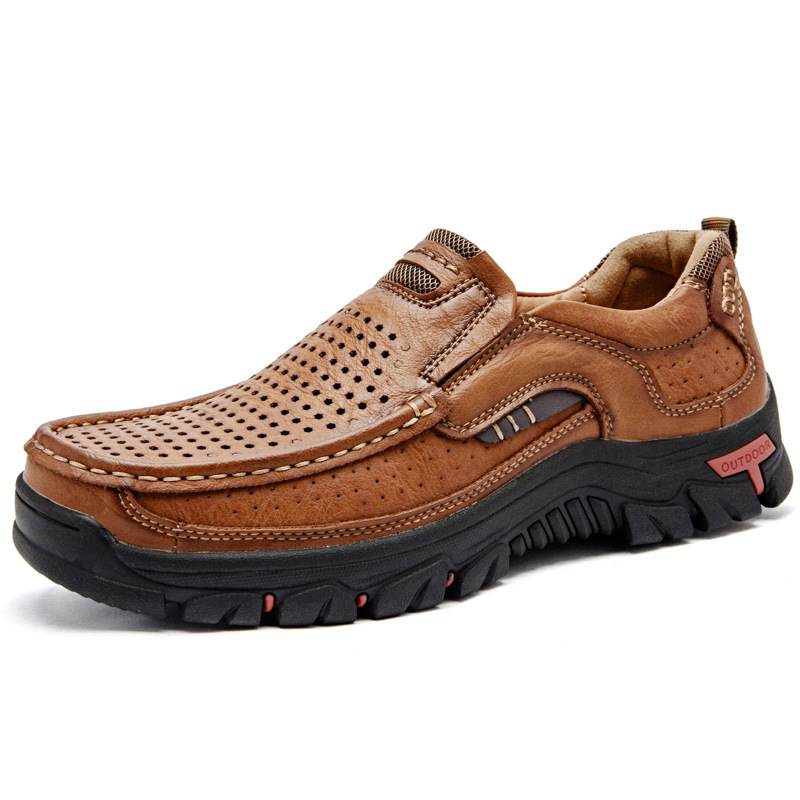 🔥LAST DAY 70% OFF🔥Mens Non-slip Walking Shoes Leather Lightweight Breathable Casual Loafers