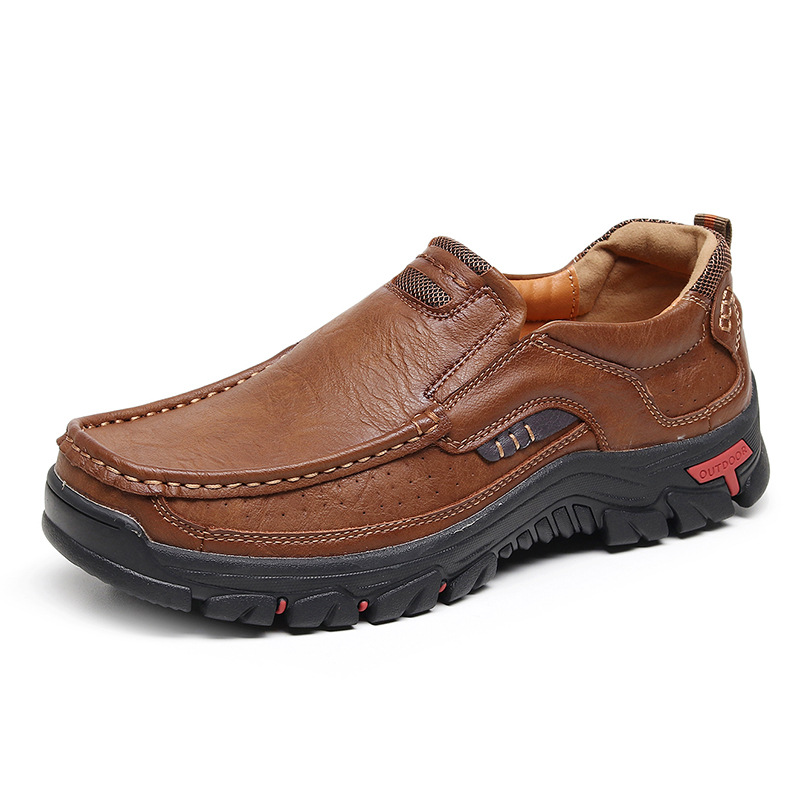 🔥LAST DAY 70% OFF🔥Mens Non-slip Walking Shoes Leather Lightweight Breathable Casual Loafers