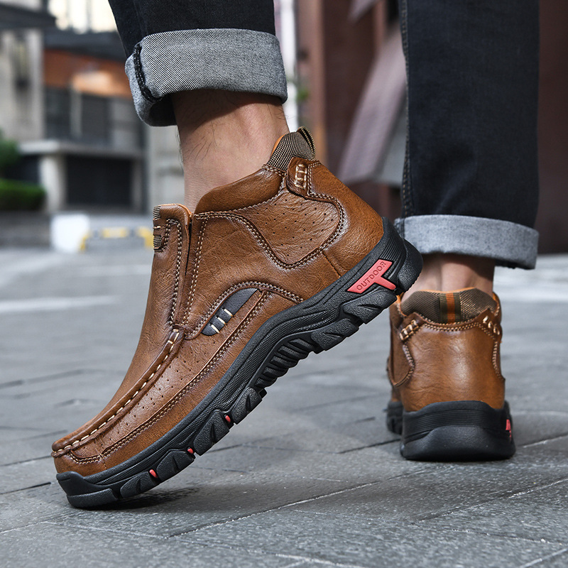 🔥LAST DAY 70% OFF🔥Mens Non-slip Walking Shoes Leather Lightweight Breathable Casual Loafers