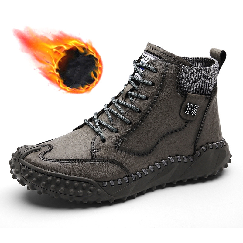Men's Genuine Leather Comfortable Hand Stitching Outdoor Ankle Boots