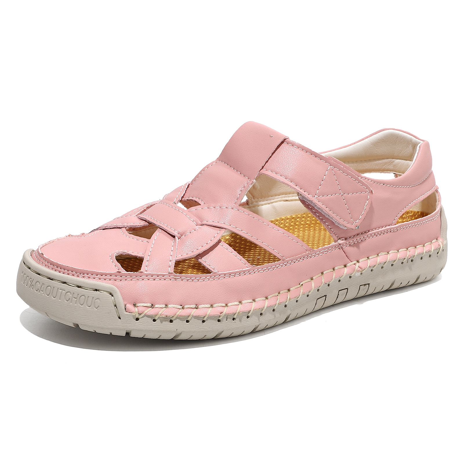 🎁LAST DAY 70% OFF🎁-Women’s Retro Orthopedic Leather Sandals: Soft Sole Walking Shoes with Corrective Arch Support & Adjustable Velcro Straps for All-Day Relief