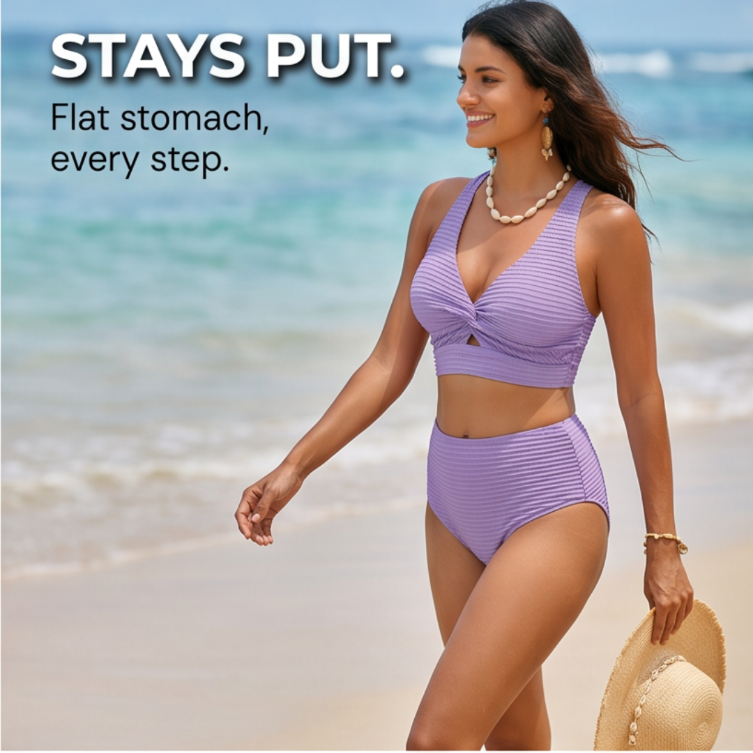 Mara™ – Ribbed Shaping Bikini with Coverage