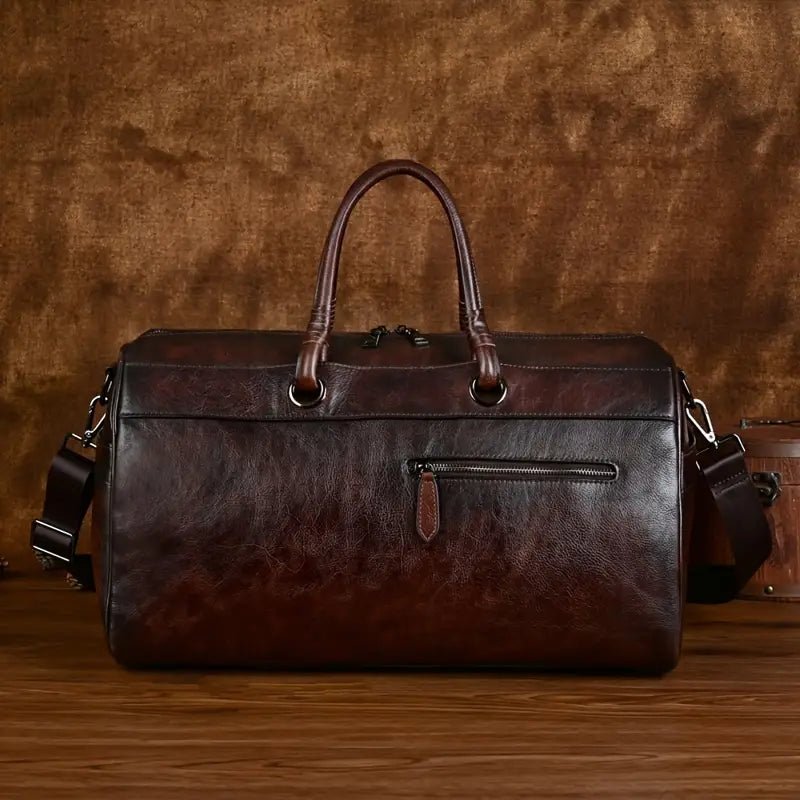 Dámská retro crossbody kabelka z pravé kůže