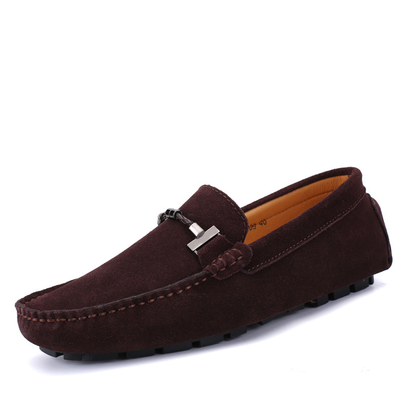 Men's Handmade Leather Comfortable Non-Slip Plus Size Casual Shoes (Wide Foot Plus Size)
