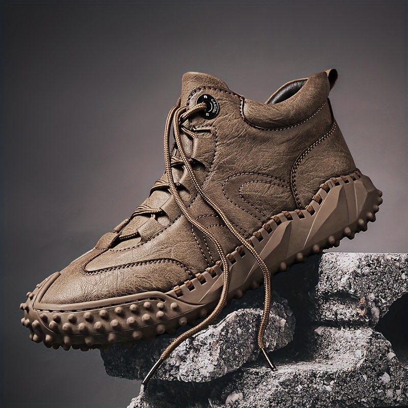 Men's Ankle Top Boots - Casual Outdoor Walking Shoes