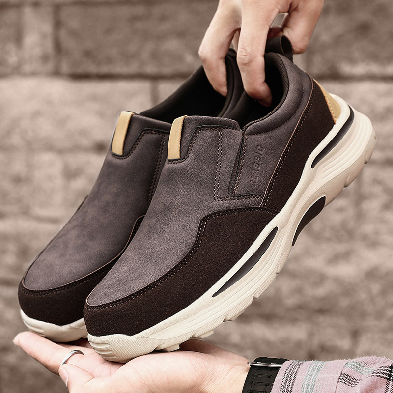 Men's Casual Comfort Slip On Platform Orthopedic Loafers