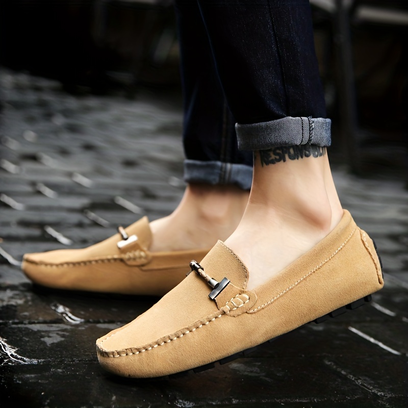 Men's Handmade Leather Comfortable Non-Slip Plus Size Casual Shoes (Wide Foot Plus Size)