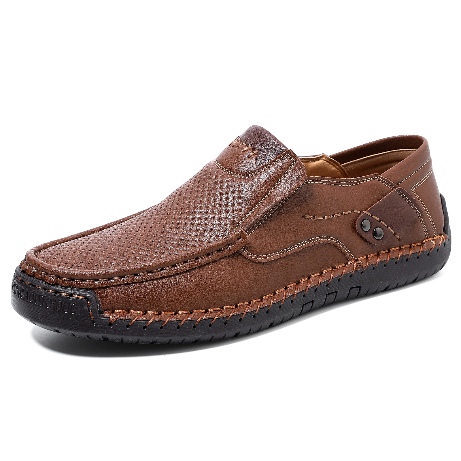 Poslední den na 50% slevu 🔥⏱️ Vánoční výprodej ⏱️🔥 Pánské slip-on kožené ručně vyráběné proplétané mokasíny
