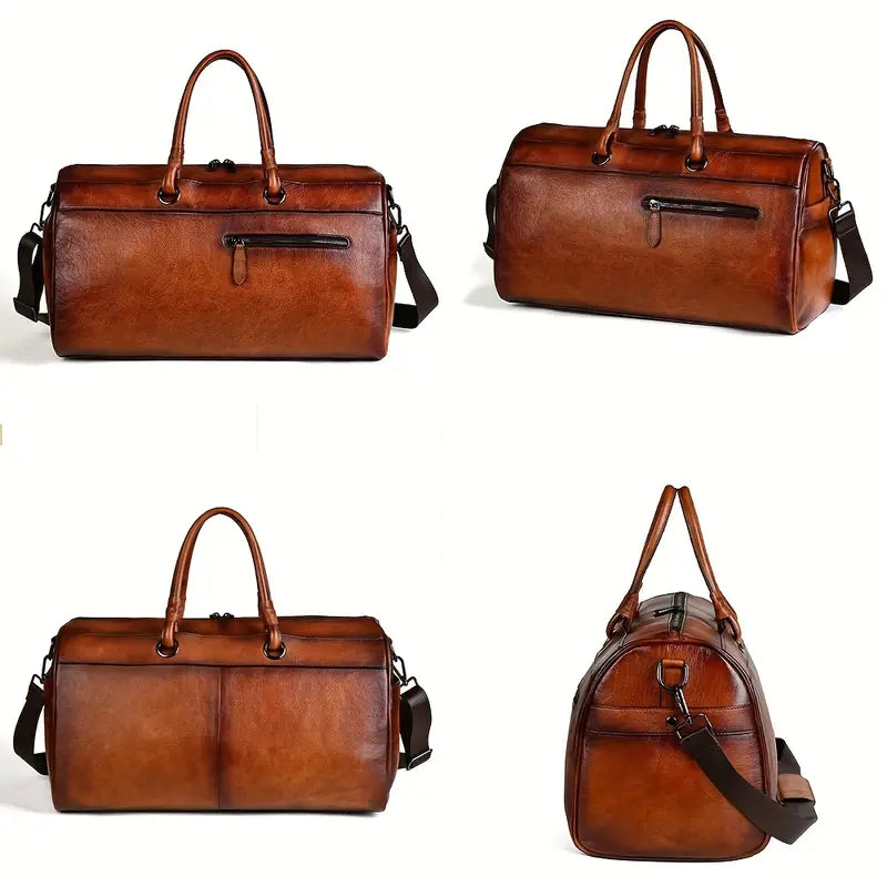 Dámská retro crossbody kabelka z pravé kůže