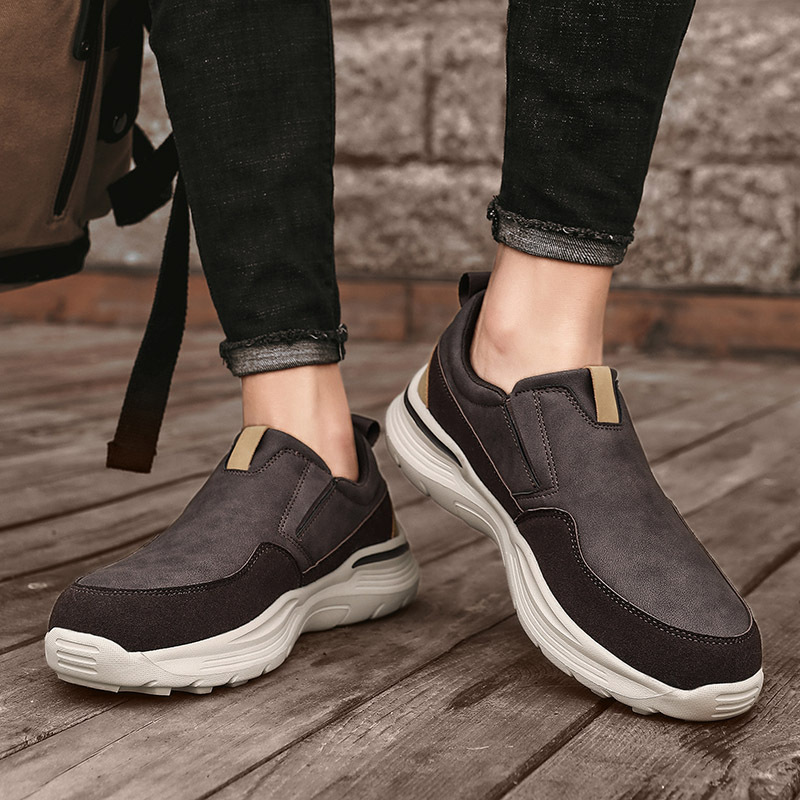Men's Casual Comfort Slip On Platform Orthopedic Loafers