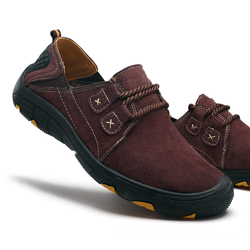 Men's Genuine Leather Outdoor Wear Resistant Non-slip Hiking Shoes