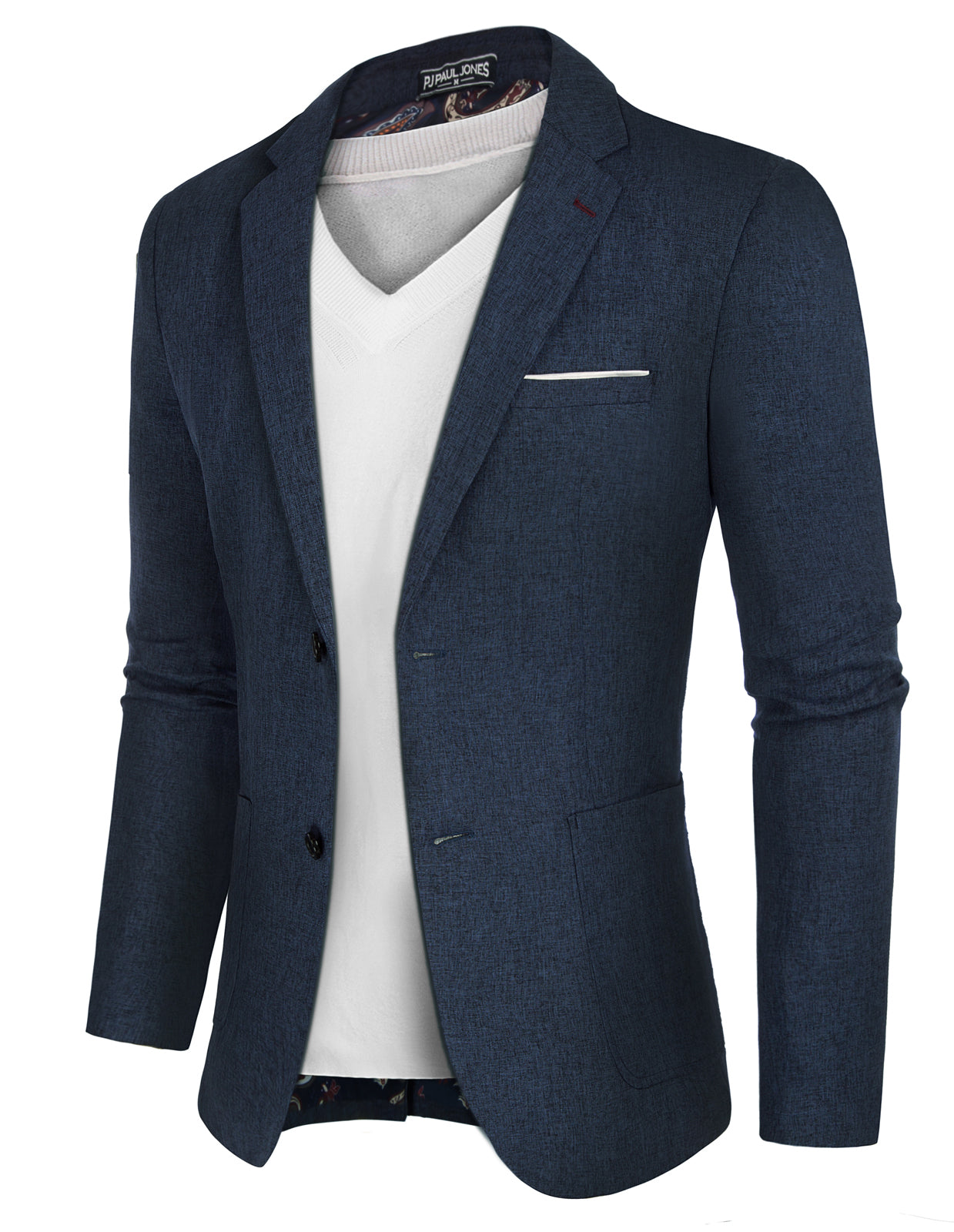 Pánské volnočasové sportovní sako blazer s dvěma knoflíky, lehké obchodní bundy