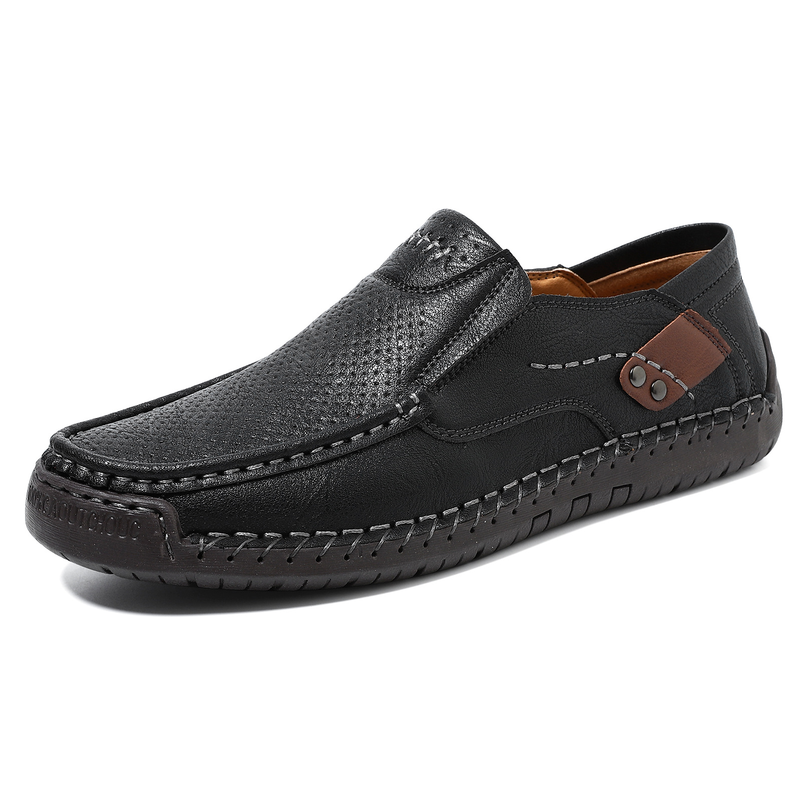 Poslední den na 50% slevu 🔥⏱️ Vánoční výprodej ⏱️🔥 Pánské slip-on kožené ručně vyráběné proplétané mokasíny