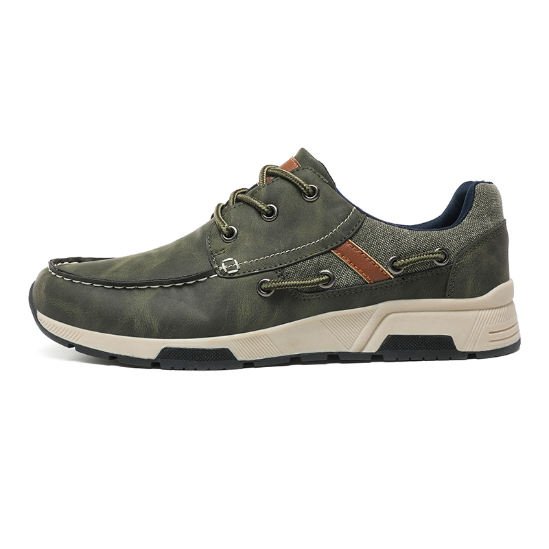 ⏰Limited Time 60% OFF🛒 Men's Comfortable Lace-Up Walking Shoes – Washed Denim-Style Leather With Arch Support, Heel Pain Relief & All-Day Comfort for Casual Daily Wear