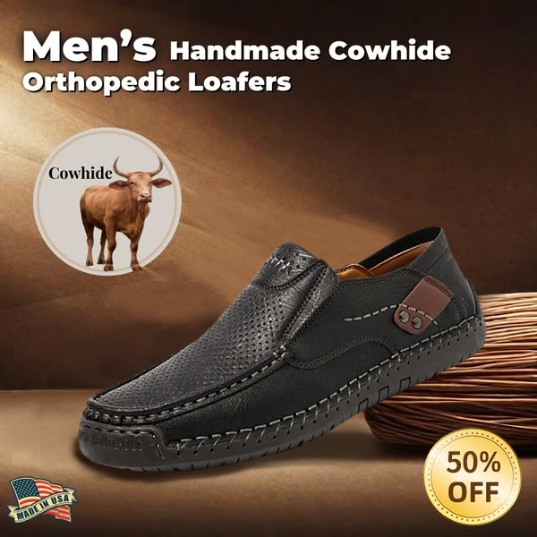 Poslední den na 50% slevu 🔥⏱️ Vánoční výprodej ⏱️🔥 Pánské slip-on kožené ručně vyráběné proplétané mokasíny