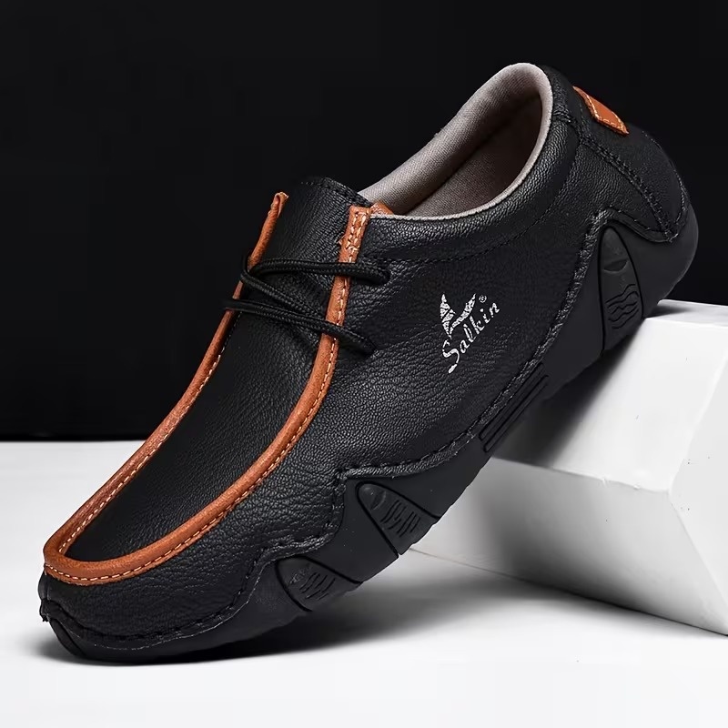 Salkin Men's Handcrafted Casual Loafers - Comfortable, Durable Lace-Up Sneakers in Multiple Colors