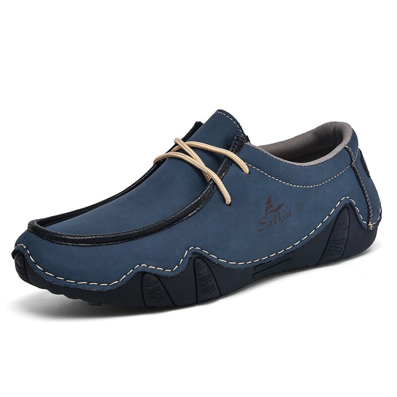 Salkin Men's Handcrafted Casual Loafers - Comfortable, Durable Lace-Up Sneakers in Multiple Colors