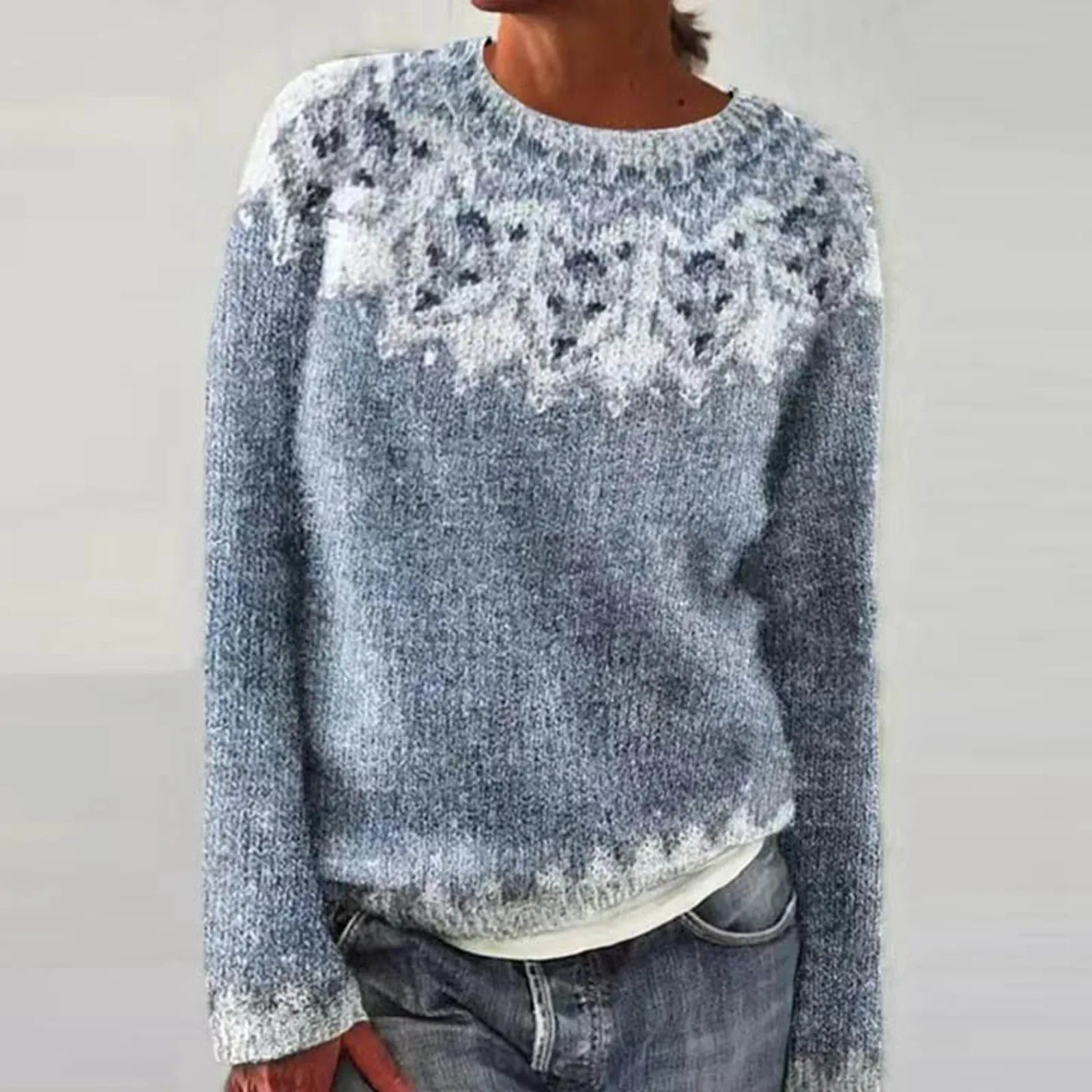 Pauline™ | Retro Winter Frost Sweater