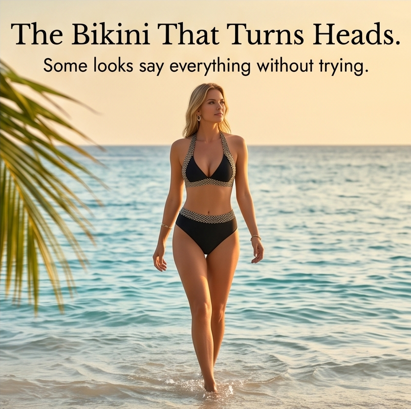 Soléra™ – Bikiny s vysokým pasem a tkaným řetízkovým lemem