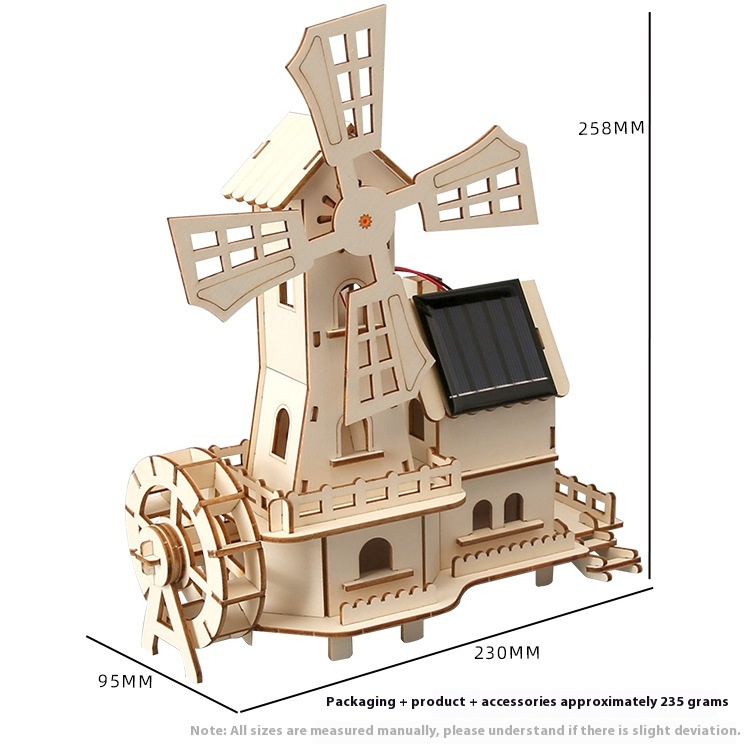 Solar Cabin - 3D Wooden Puzzle Kit by makenfun