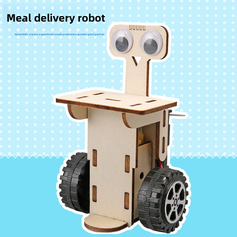 DIY Food Delivery Robot - 3D Wooden Puzzle Kit by makenfun
