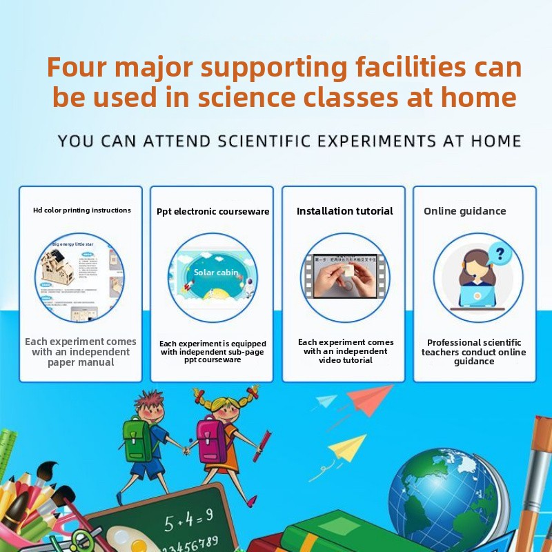 Solar Energy Saving Cabin - 3D Wooden Puzzle Kit by makenfun