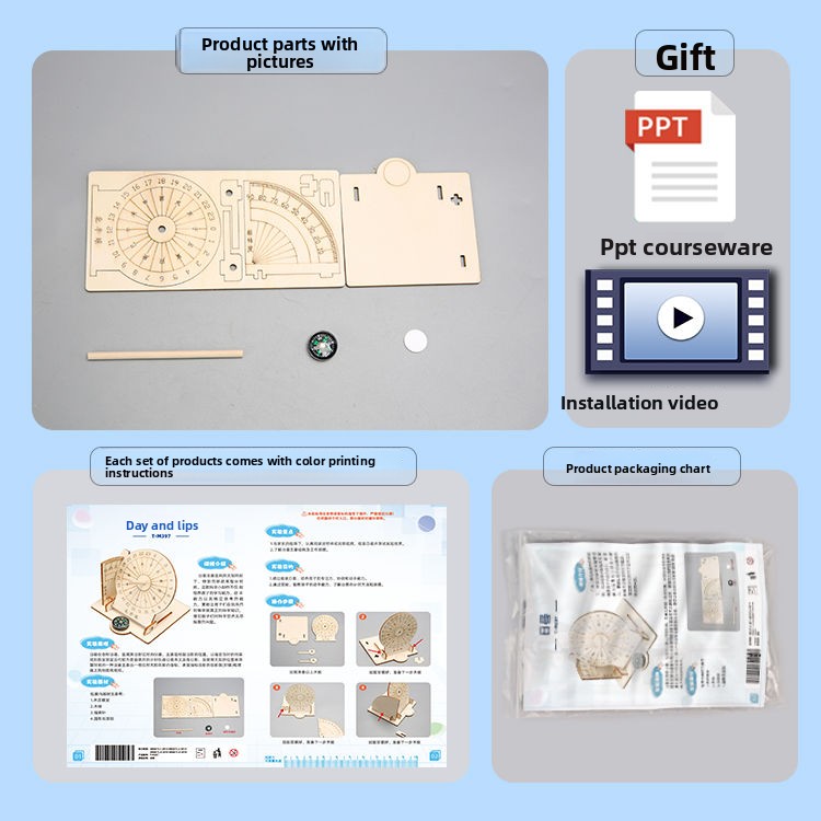 DIY Ancient Timepiece Clock - 3D Wooden Puzzle Kit by makenfun