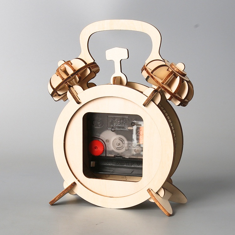 DIY Retro Clock - 3D Wooden Puzzle Kit by makenfun
