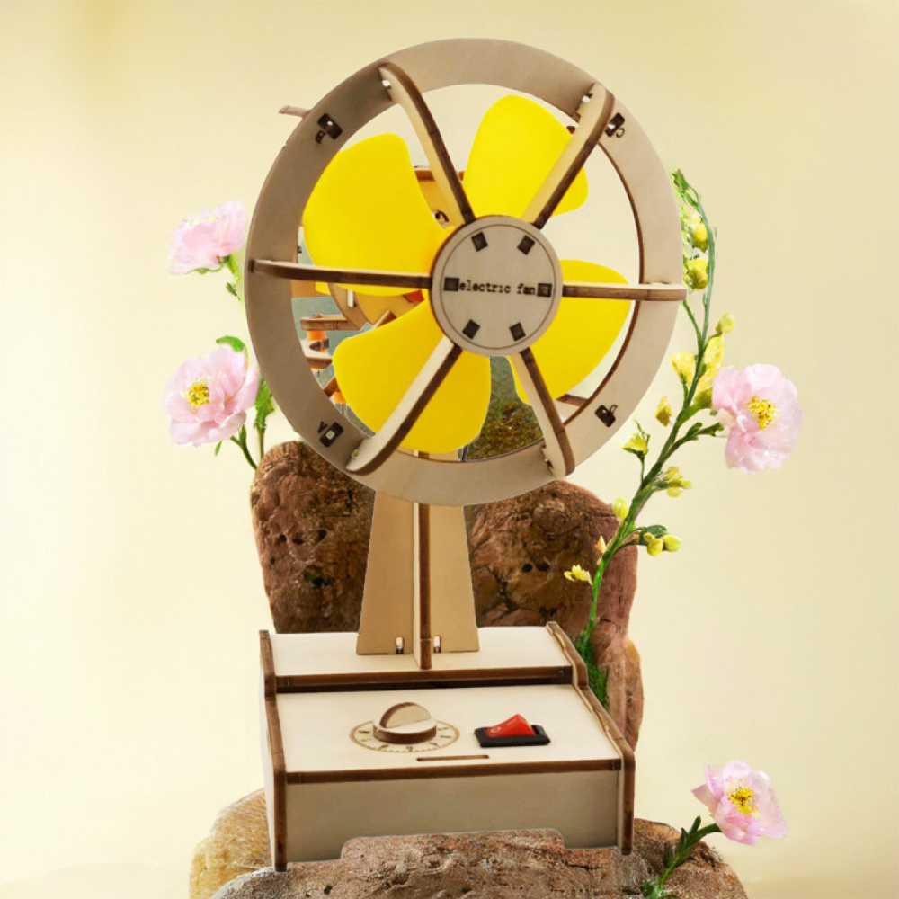 DIY Wooden Fan - 3D Wooden Puzzle Kit by makenfun