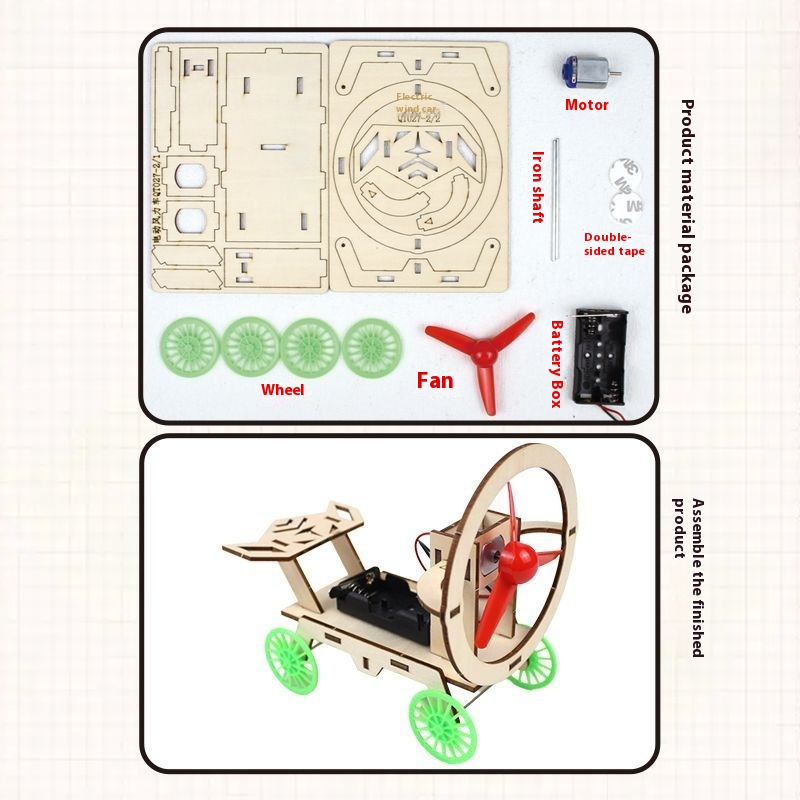 Electric Windmill - 3D Wooden Puzzle Kit by makenfun