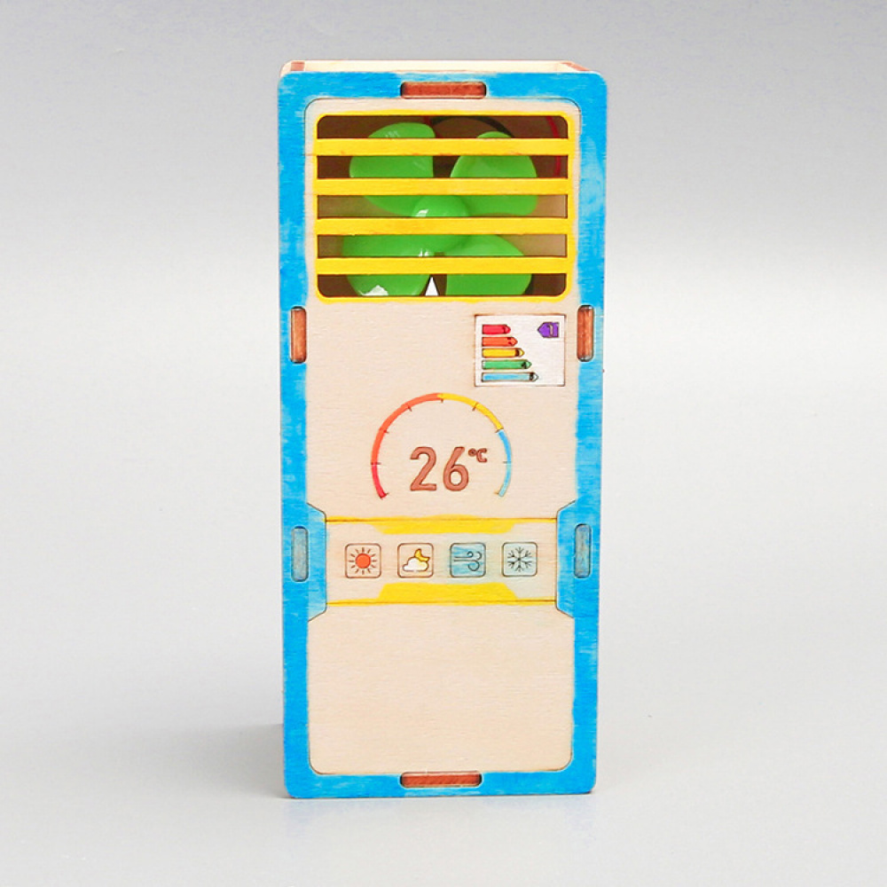DIY Air Conditioner Miniature Creation - 3D Wooden Puzzle Kit by makenfun