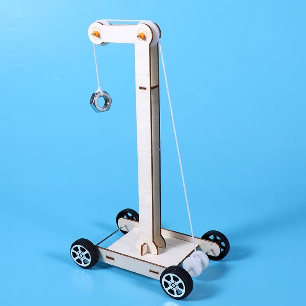 Gravity Potential Energy Car - 3D Wooden Puzzle Kit by makenfun