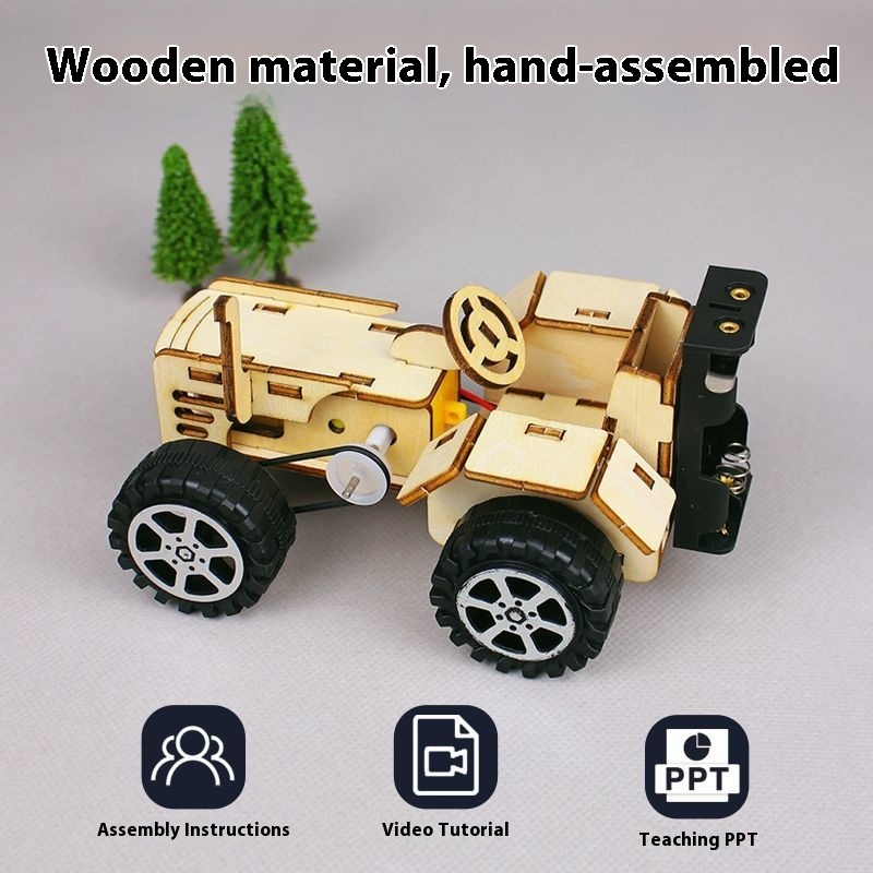 Tractor DIY - 3D Wooden Puzzle Kit by makenfun
