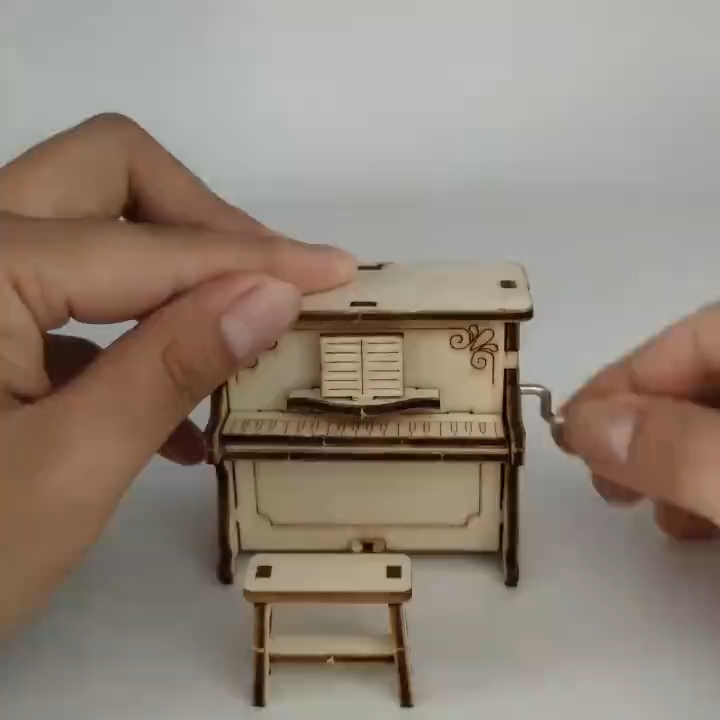 Hand-cranked Piano Music Box DIY Making
