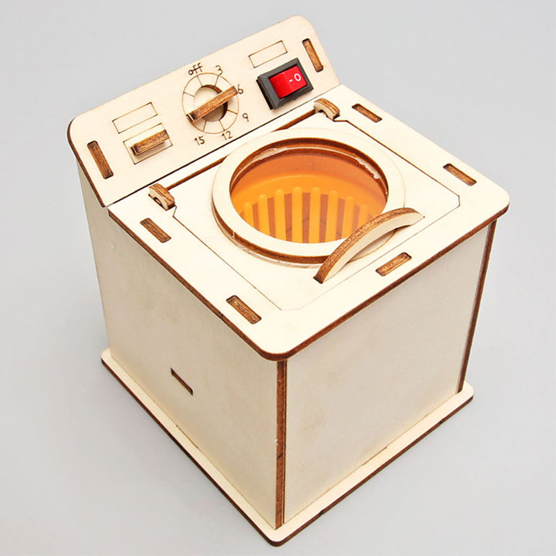 Washing Machine Drum DIY - 3D Wooden Puzzle Kit by makenfun