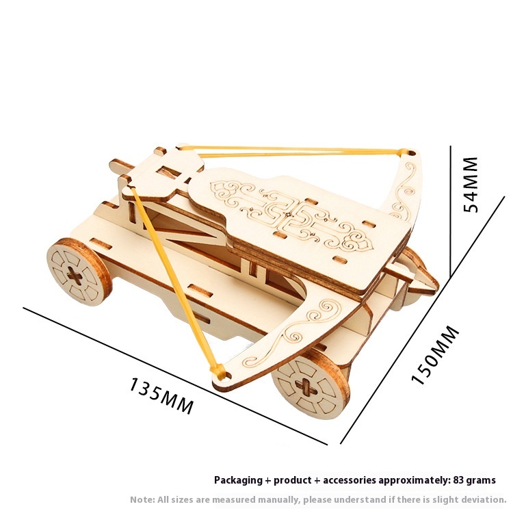 Handmade Wooden Chariot - 3D Wooden Puzzle Kit by makenfun