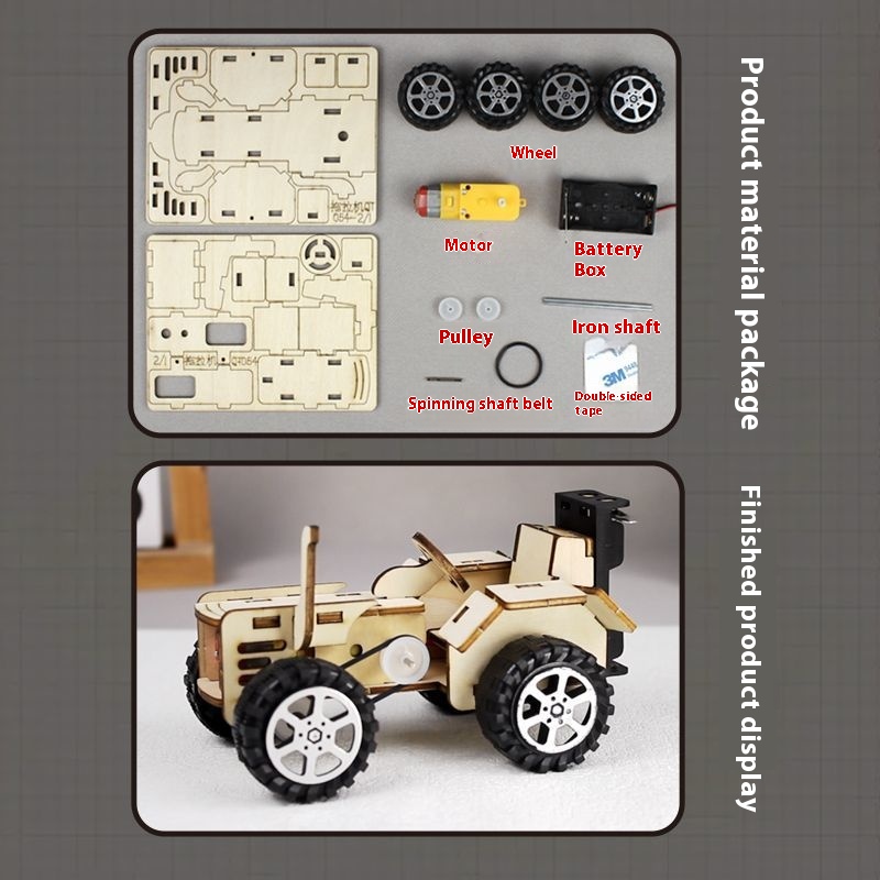 Tractor DIY - 3D Wooden Puzzle Kit by makenfun