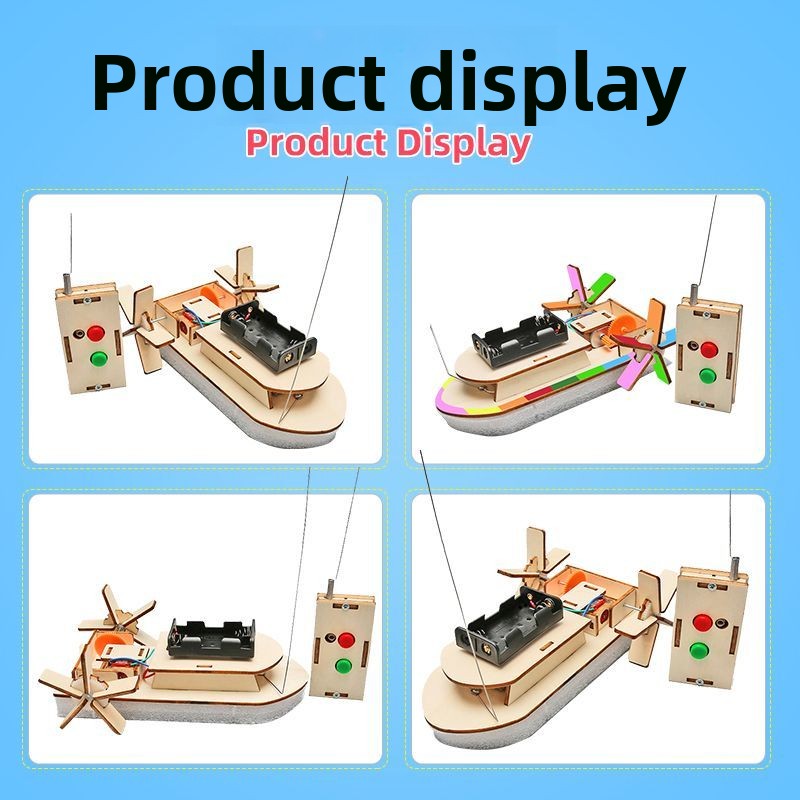 DIY Remote Control Paddle Boat - 3D Wooden Puzzle Kit by makenfun
