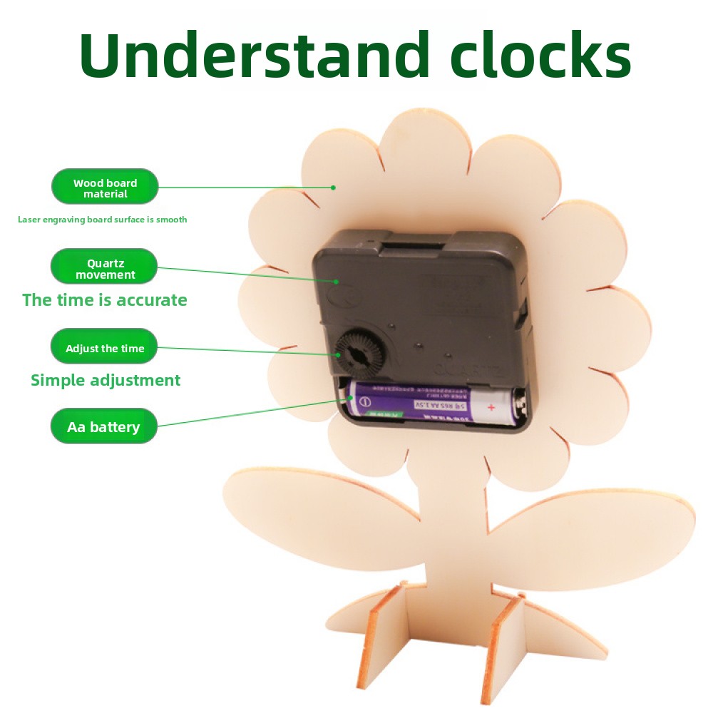 DIY Homemade Clock - 3D Wooden Puzzle Kit by makenfun