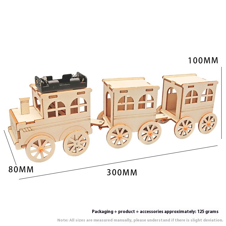 DIY Passenger Train - 3D Wooden Puzzle Kit by makenfun