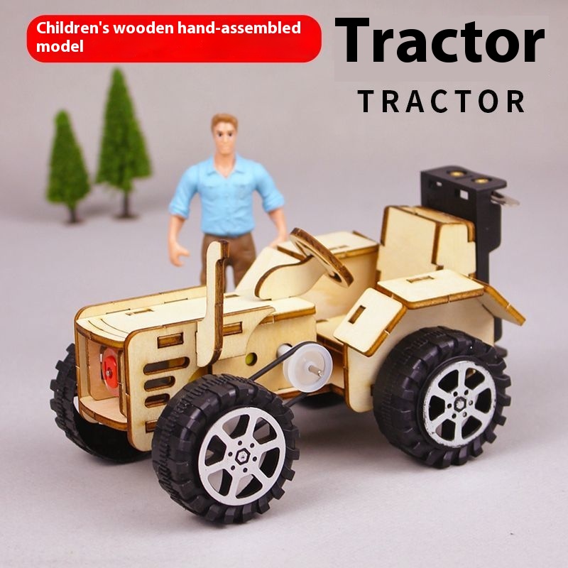 Tractor DIY - 3D Wooden Puzzle Kit by makenfun