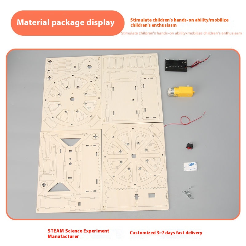 DIY Ferris Wheel - 3D Wooden Puzzle Kit by makenfun