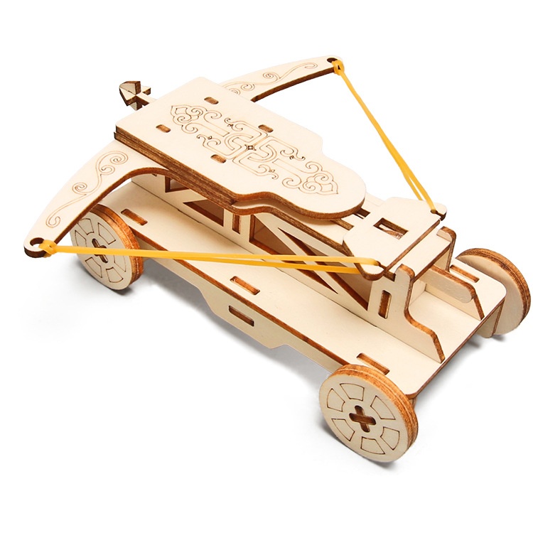Handmade Wooden Chariot - 3D Wooden Puzzle Kit by makenfun