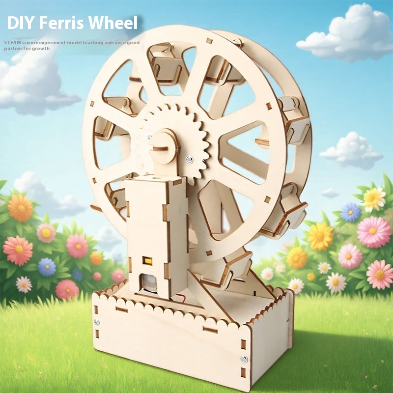 DIY Ferris Wheel - 3D Wooden Puzzle Kit by makenfun